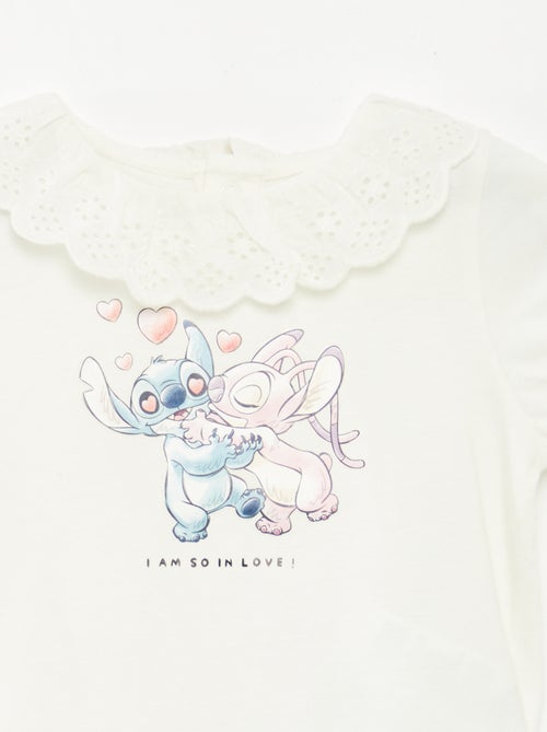 T-shirt à broderie anglaise 'Stitch' - Kiabi