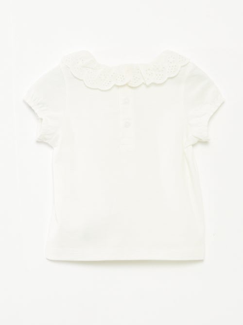 T-shirt à broderie anglaise 'Stitch' - Kiabi