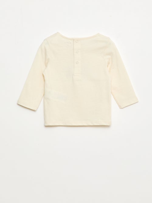 T-shirt à broderie fleurs - Kiabi