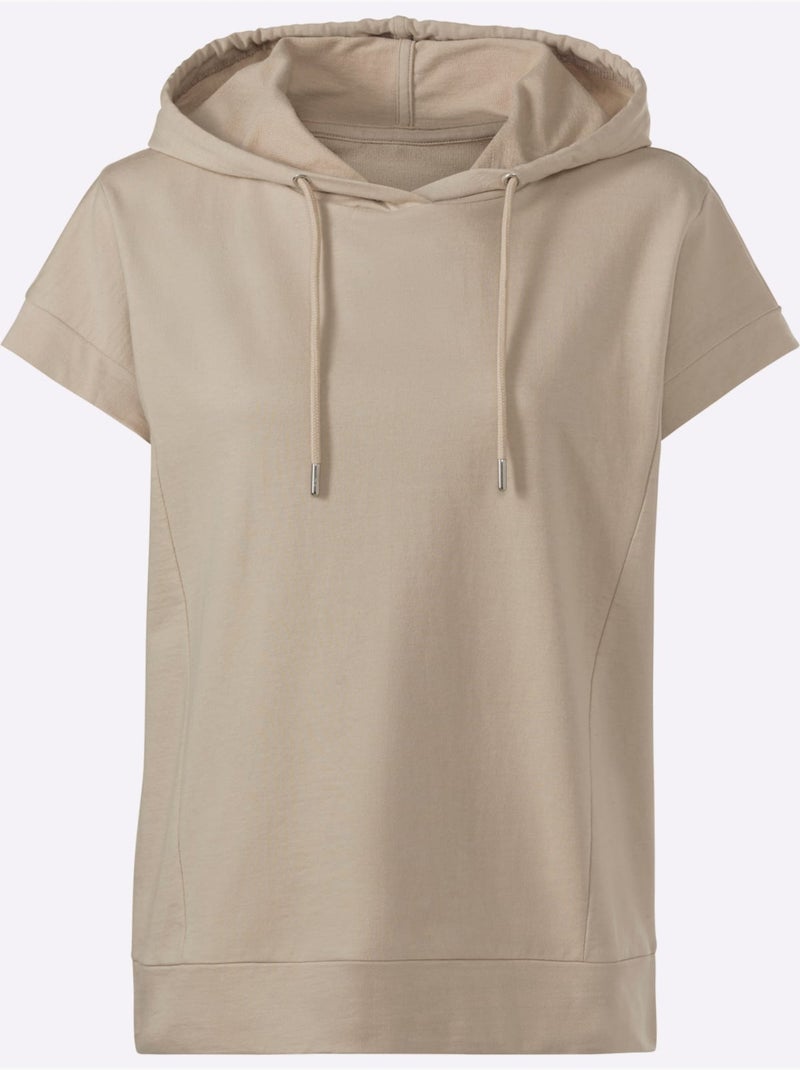 T-shirt à Capuche 50% Coton - Taille Standard - Witt Beige - Kiabi