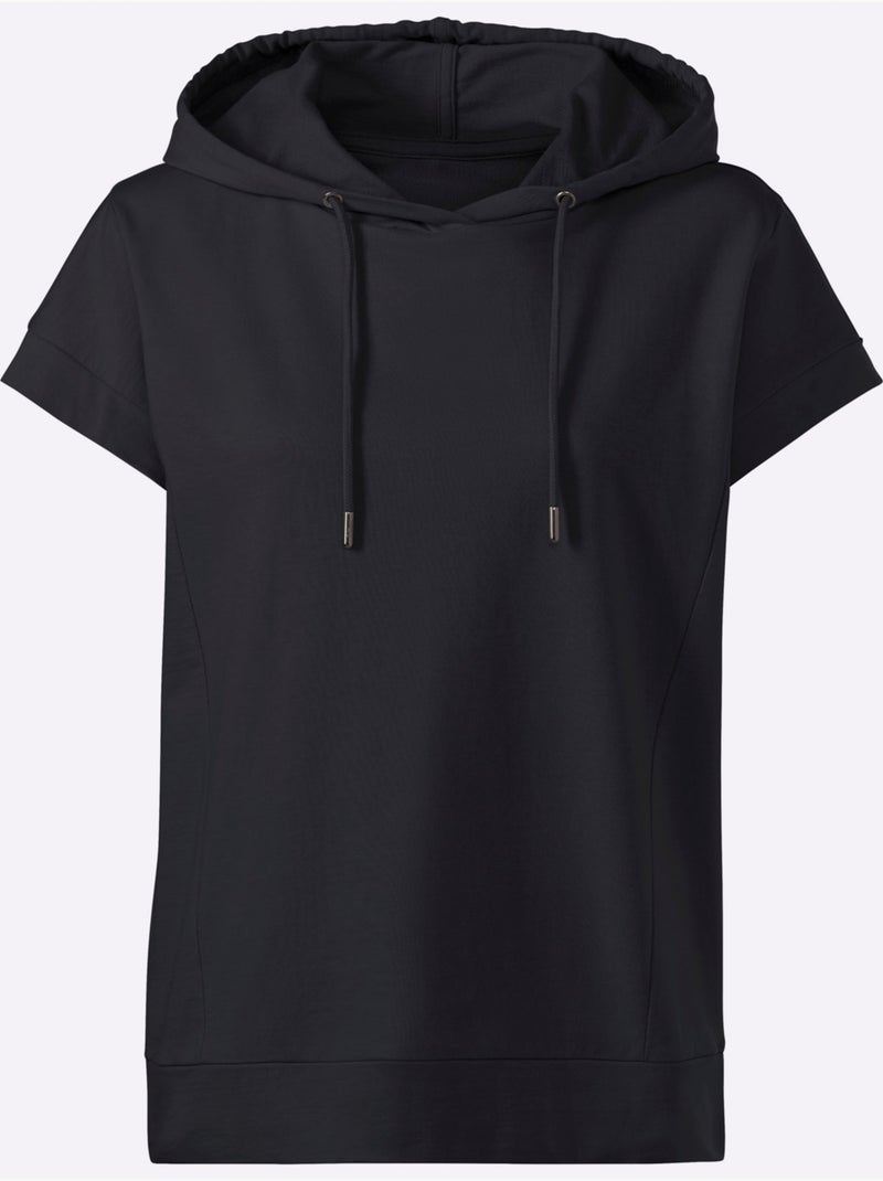T-shirt à Capuche 50% Coton - Taille Standard - Witt Noir - Kiabi