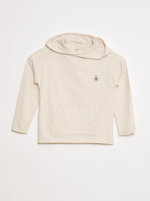 T-shirt à capuche à manches longues - Kiabi