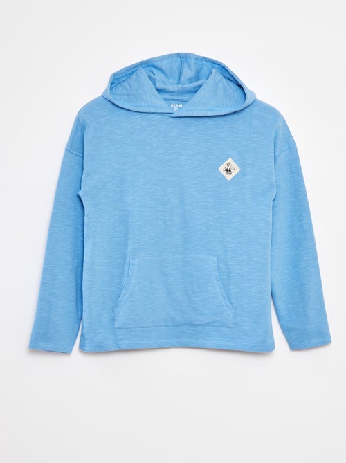 T-shirt à capuche à manches longues - Kiabi