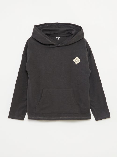 T-shirt à capuche à manches longues - Kiabi