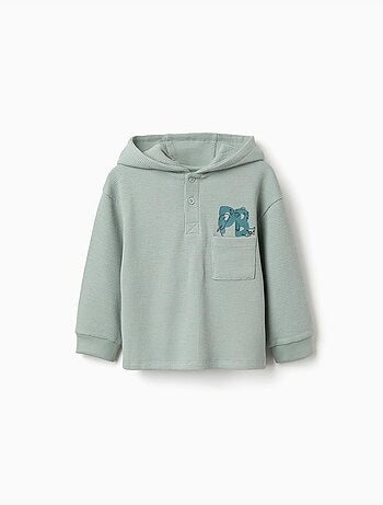 T-shirt à capuche avec imprimé et poche