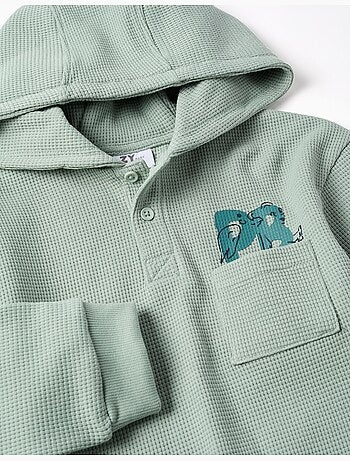 T-shirt à capuche avec imprimé et poche