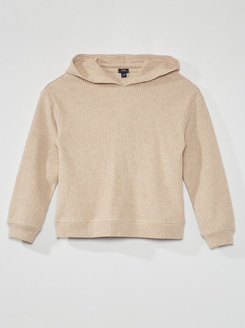 T-shirt à capuche Beige - Kiabi