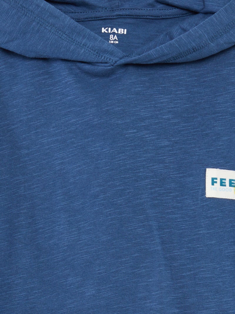 T-shirt à capuche Bleu - Kiabi