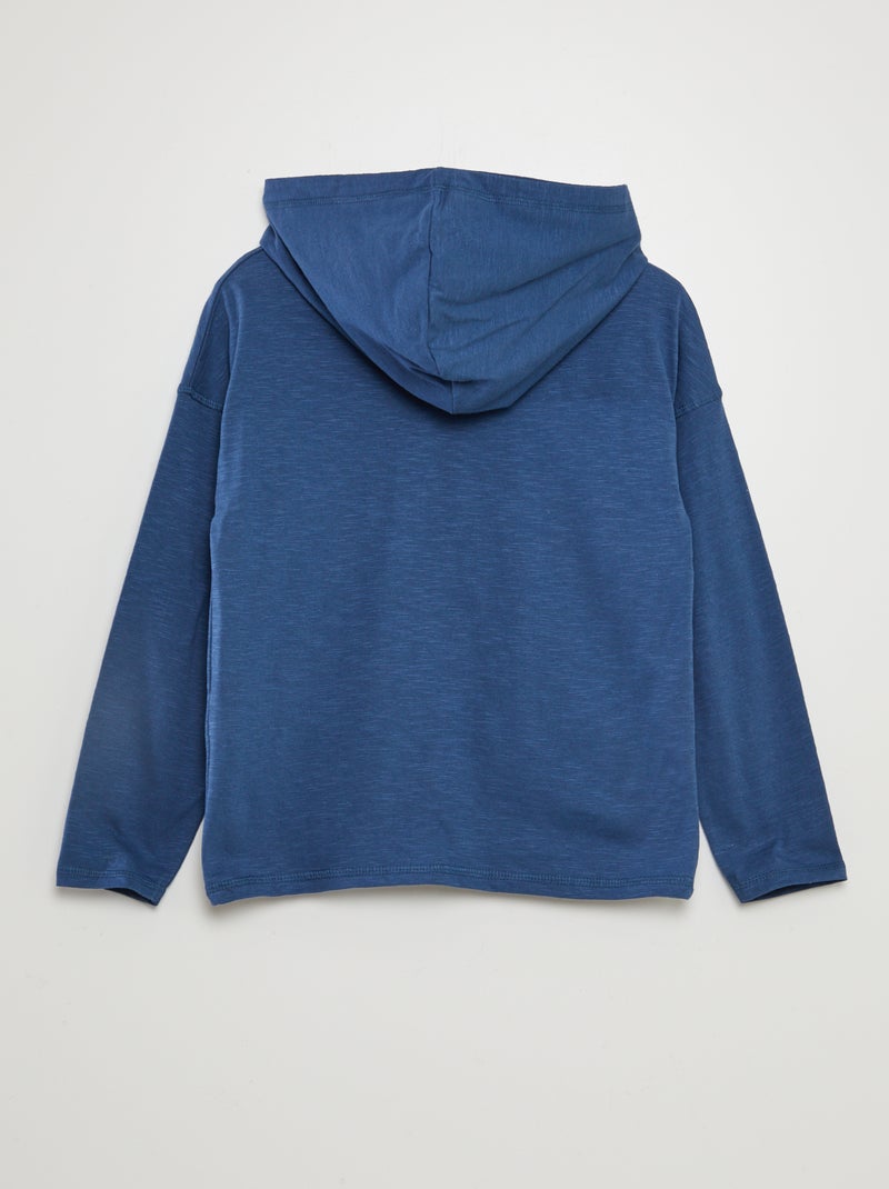 T-shirt à capuche Bleu - Kiabi