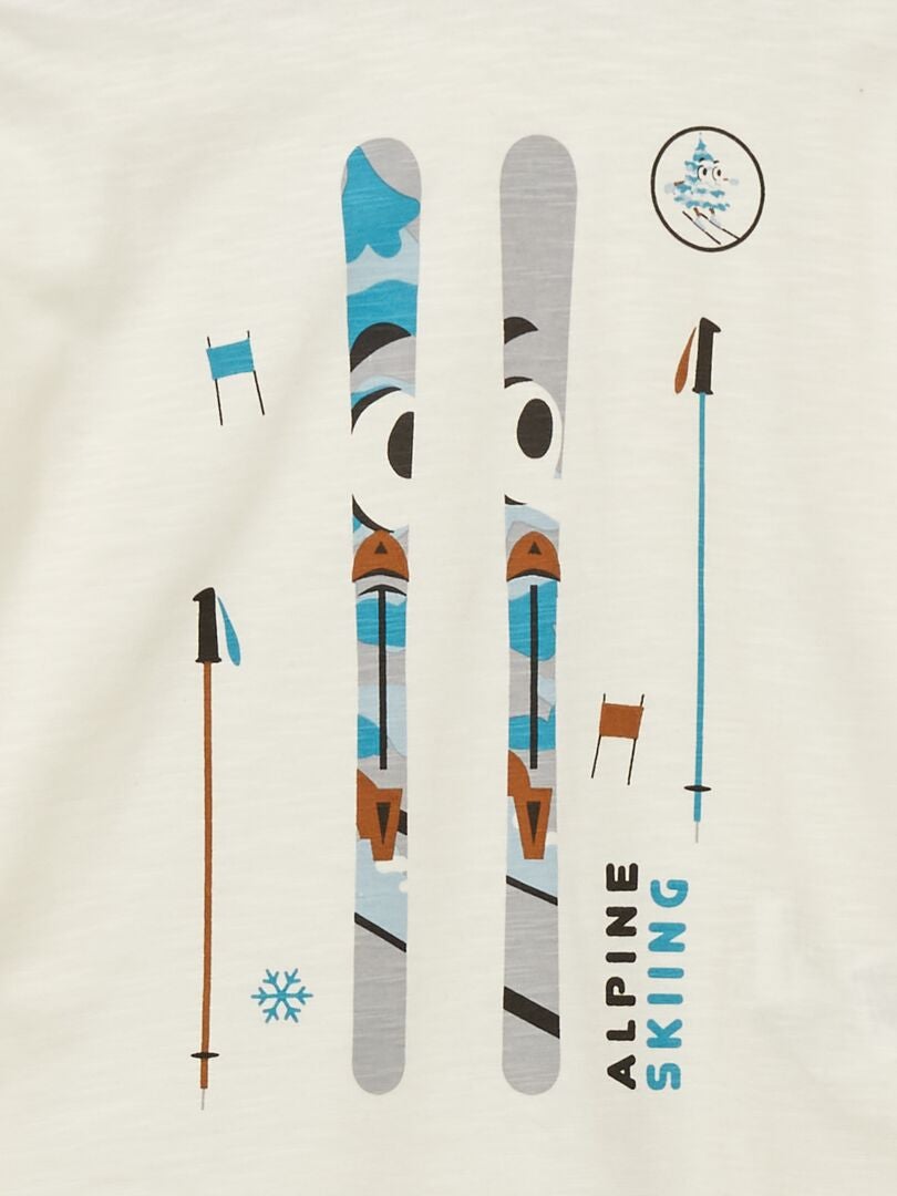 T-shirt à capuche en coton Blanc - Kiabi