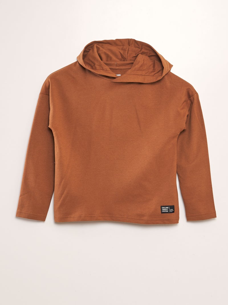 Cardigan à capuche à manches longues - Noir - XXS