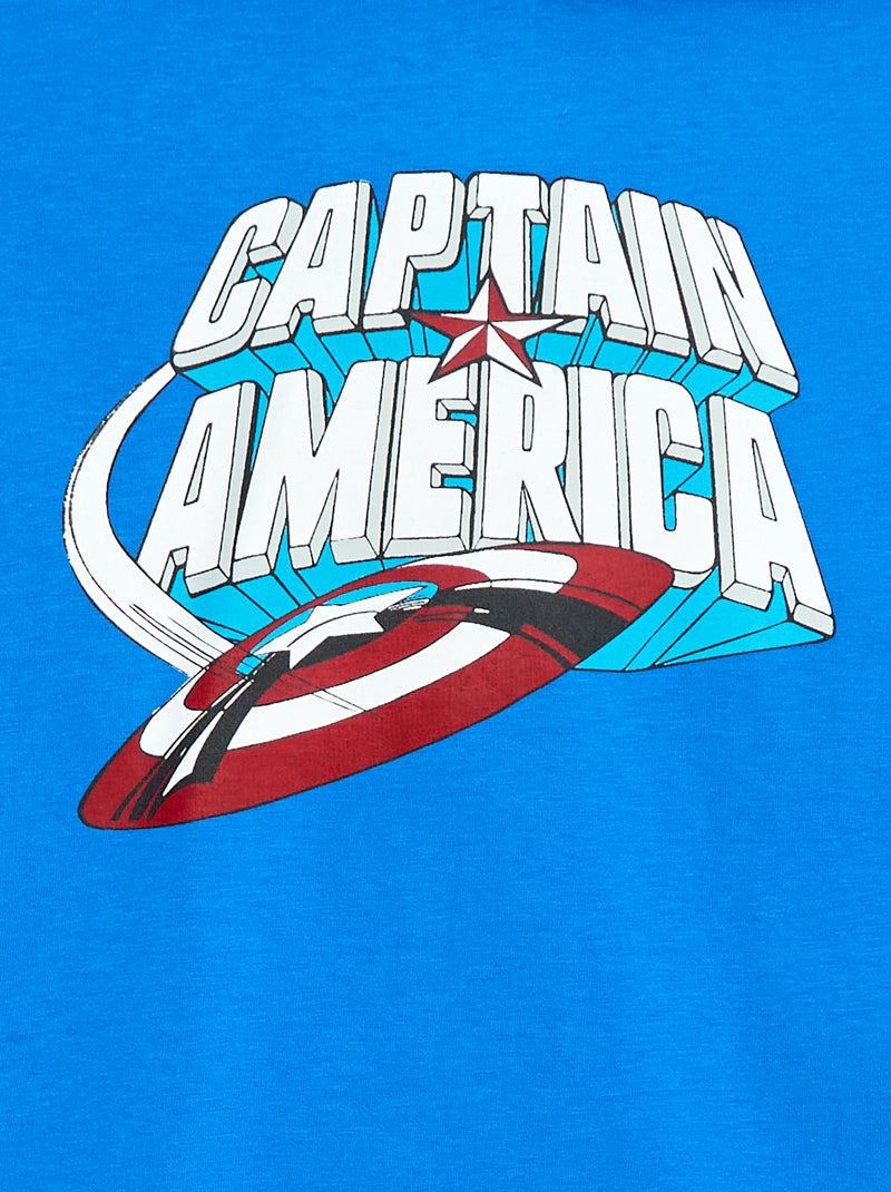 T-shirt à capuche 'Marvel' Bleu - Kiabi