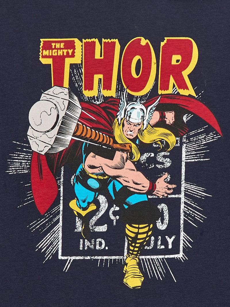 T-shirt à capuche 'Marvel' Bleu marine - Kiabi
