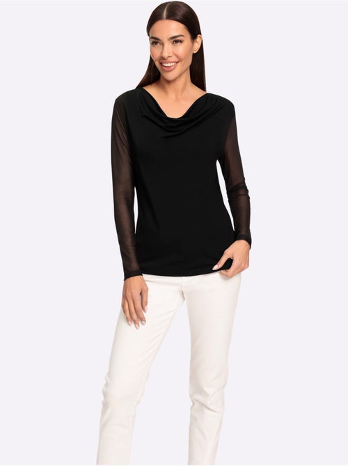 T-shirt à col bénitier - taille standard - helline - Kiabi T-shirt à col bénitier - taille standard - helline - Kiabi