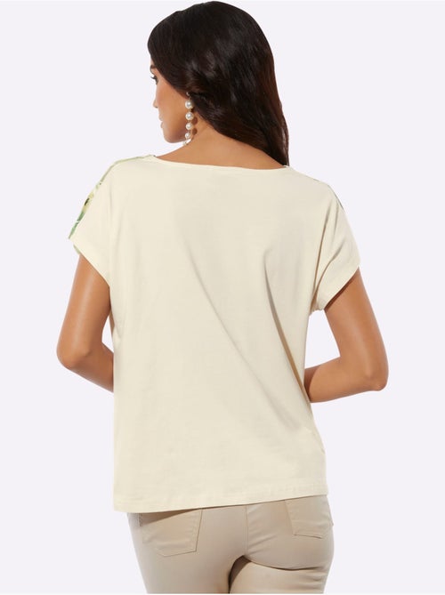 T-shirt à Col Bénitier 95% Viscose (ecovero) - Taille Standard - Helline - Kiabi