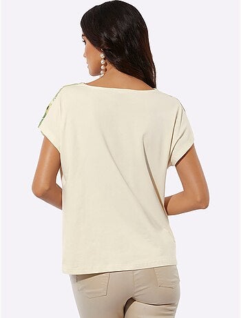 T-shirt à Col Bénitier Col Bénitier Flatteur - Taille Standard - Helline