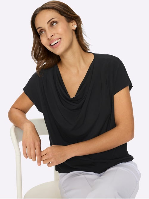 T-shirt à Col Bénitier Entretien Facile - Taille Standard - Witt - Kiabi