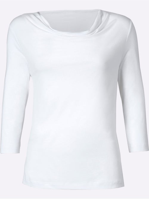 T-shirt à Col Bénitier Viscose - Taille Standard - Witt - Kiabi