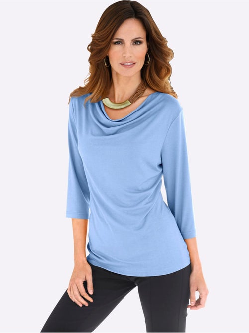 T-shirt à Col Bénitier Viscose - Taille Standard - Witt - Kiabi