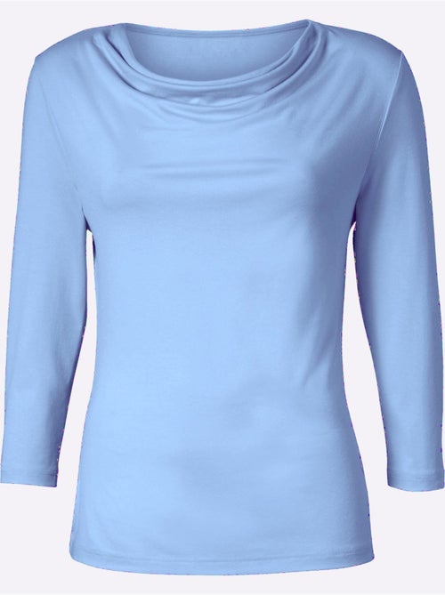 T-shirt à Col Bénitier Viscose - Taille Standard - Witt - Kiabi