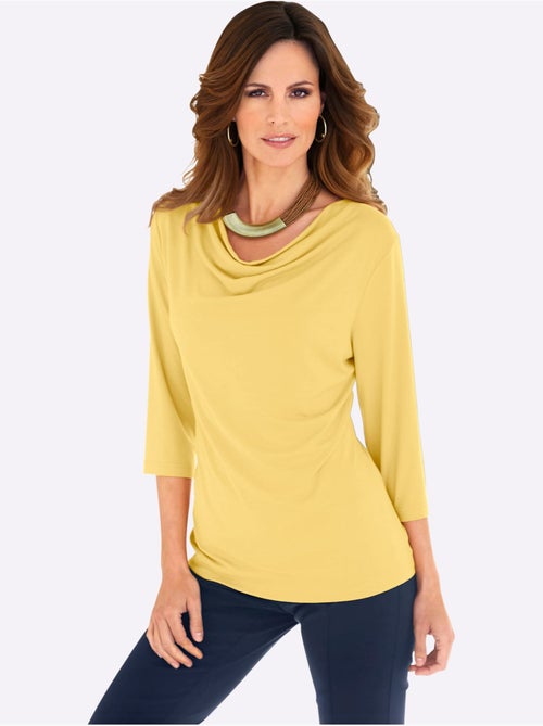 T-shirt à Col Bénitier Viscose - Taille Standard - Witt - Kiabi