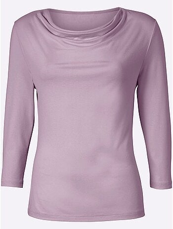 T-shirt à Col Bénitier Viscose - Taille Standard - Witt