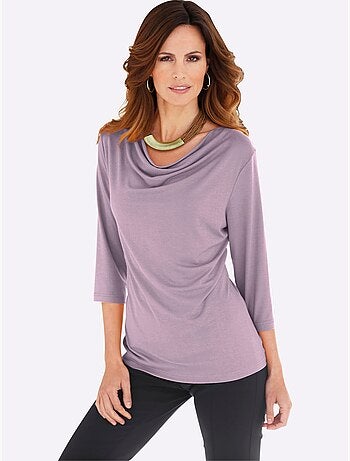 T-shirt à Col Bénitier Viscose - Taille Standard - Witt
