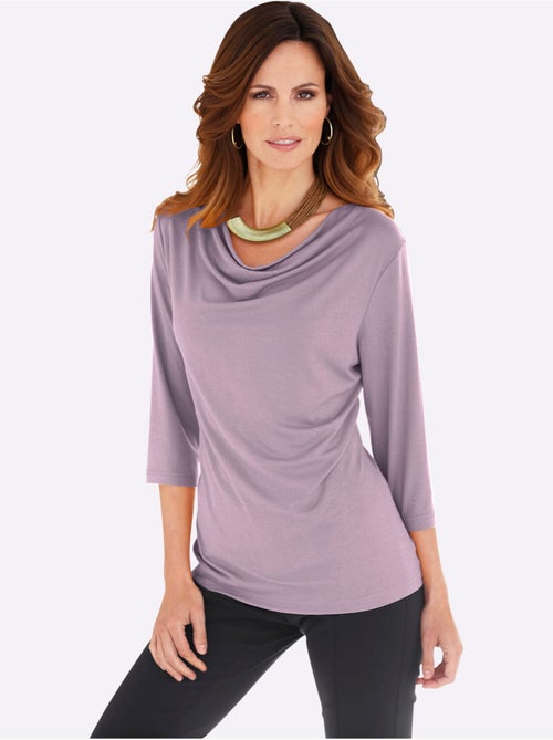 T-shirt à Col Bénitier Viscose - Taille Standard - Witt - Kiabi T-shirt à Col Bénitier Viscose - Taille Standard - Witt - Kiabi