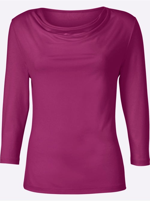 T-shirt à Col Bénitier Viscose - Taille Standard - Witt - Kiabi