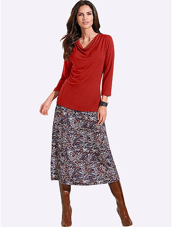 T-shirt à col bénitier viscose - taille standard - witt