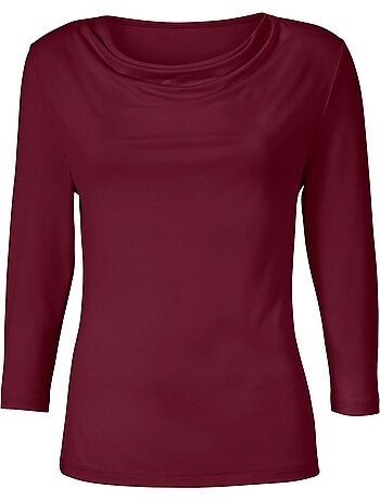 T-shirt à Col Bénitier Viscose - Taille Standard - Witt