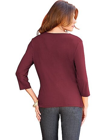 T-shirt à Col Bénitier Viscose - Taille Standard - Witt