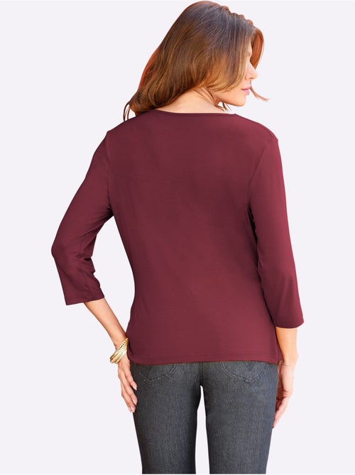 T-shirt à Col Bénitier Viscose - Taille Standard - Witt - Kiabi