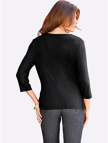 T-shirt à Col Bénitier Viscose - Taille Standard - Witt