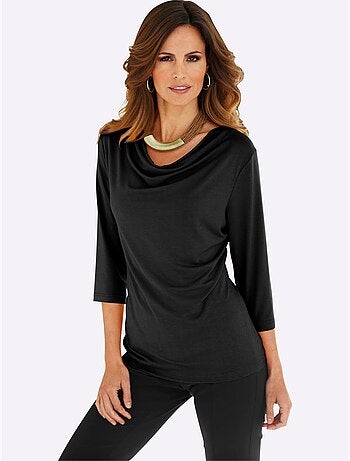 T-shirt à Col Bénitier Viscose - Taille Standard - Witt