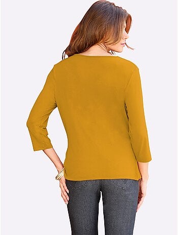 T-shirt à Col Bénitier Viscose - Taille Standard - Witt