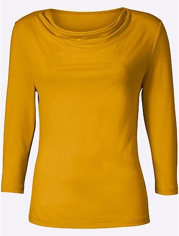 T-shirt à Col Bénitier Viscose - Taille Standard - Witt