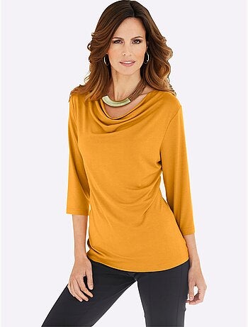 T-shirt à Col Bénitier Viscose - Taille Standard - Witt