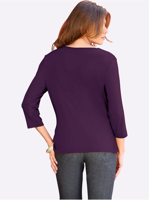 T-shirt à Col Bénitier Viscose - Taille Standard - Witt - Kiabi