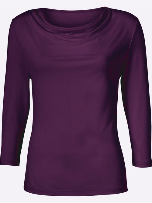 T-shirt à Col Bénitier Viscose - Taille Standard - Witt - Kiabi