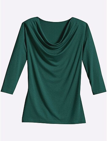 T-shirt à Col Bénitier Viscose - Taille Standard - Witt