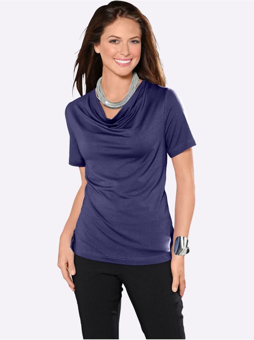 T-shirt à col bénitier viscose - taille standard - witt - Kiabi T-shirt à col bénitier viscose - taille standard - witt - Kiabi