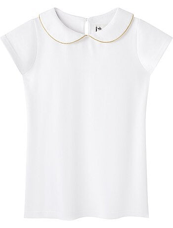 T-shirt à Col Claudine et Manches Courtes SOPHIA - 'LA FAUTE A VOLTAIRE'