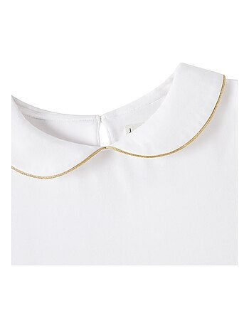 T-shirt à Col Claudine et Manches Courtes SOPHIA - 'LA FAUTE A VOLTAIRE'