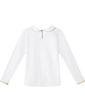 T-shirt à Col Claudine et Manches Longues SOPHIA - 'LA FAUTE A VOLTAIRE'