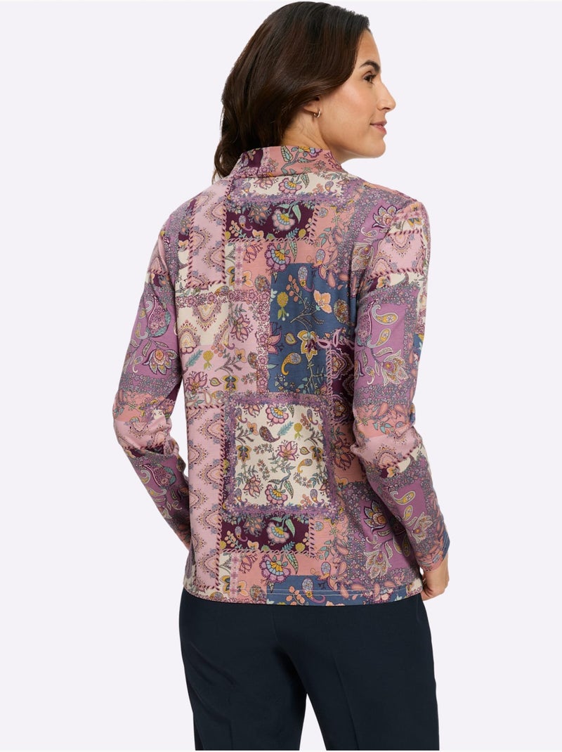 T-shirt à col montant 50% coton - taille standard - witt Bordeaux - Kiabi