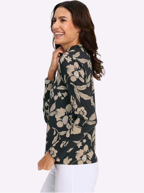T-shirt à col montant 50% coton et 50% modal - taille standard - witt - Kiabi T-shirt à col montant 50% coton et 50% modal - taille standard - witt - Kiabi