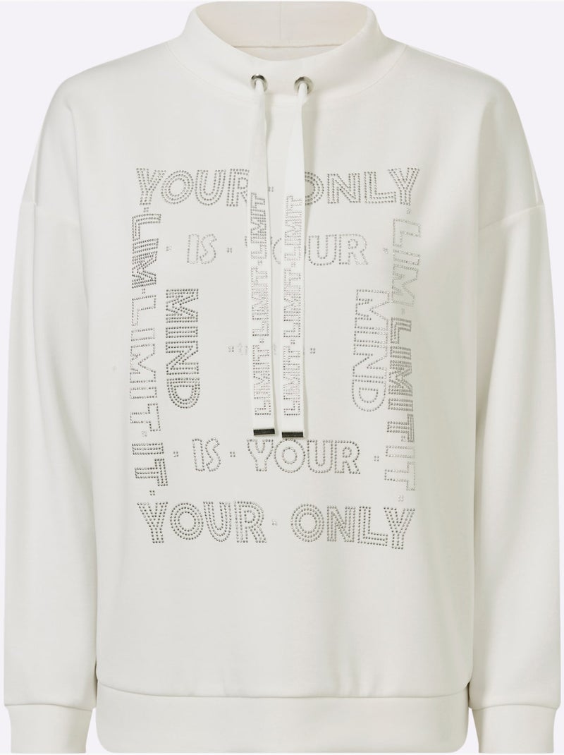 T-shirt à Col Montant 50% Modal - Taille Standard - helline Ecru - Kiabi