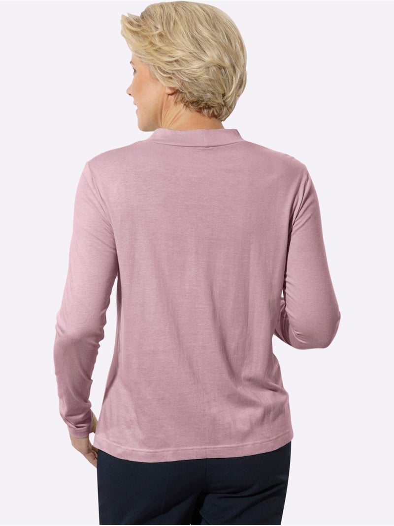 T-shirt à col montant 50% modal - taille standard - witt Rose - Kiabi