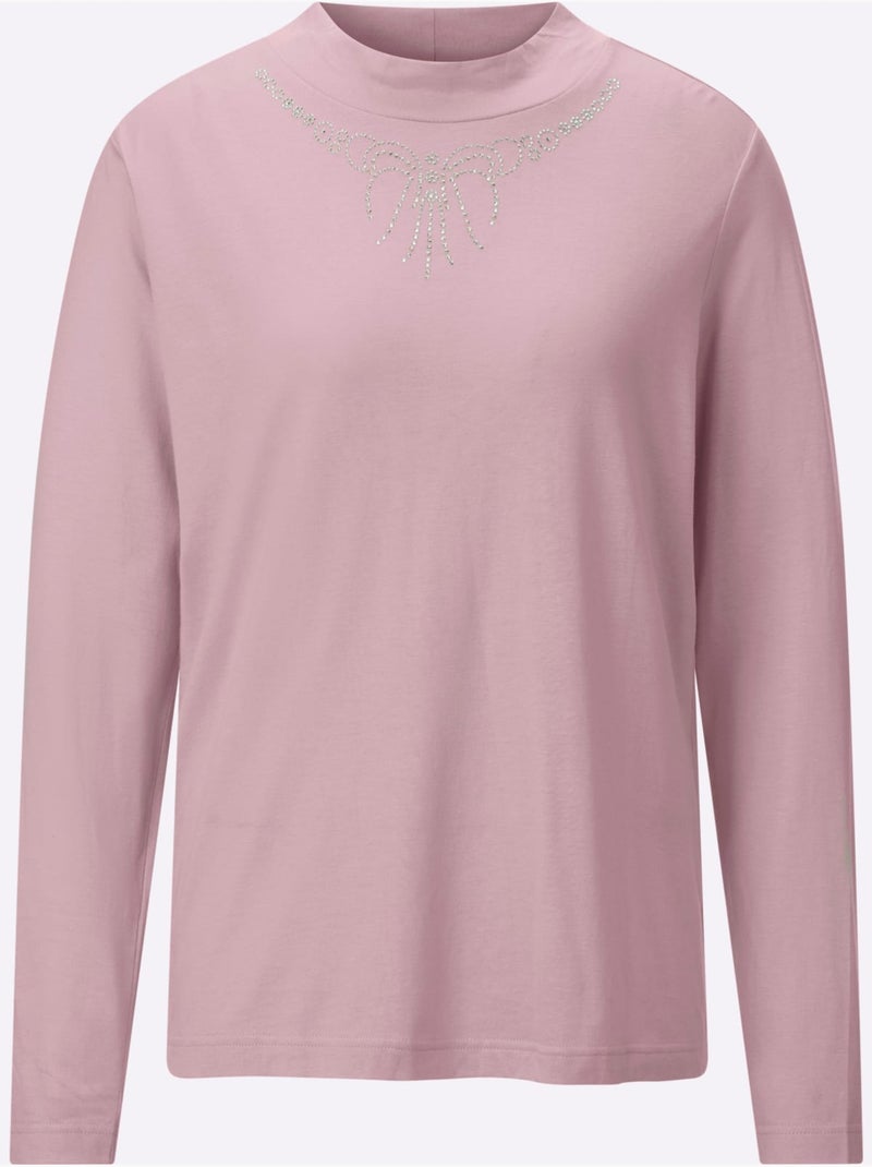 T-shirt à col montant 50% modal - taille standard - witt Rose - Kiabi
